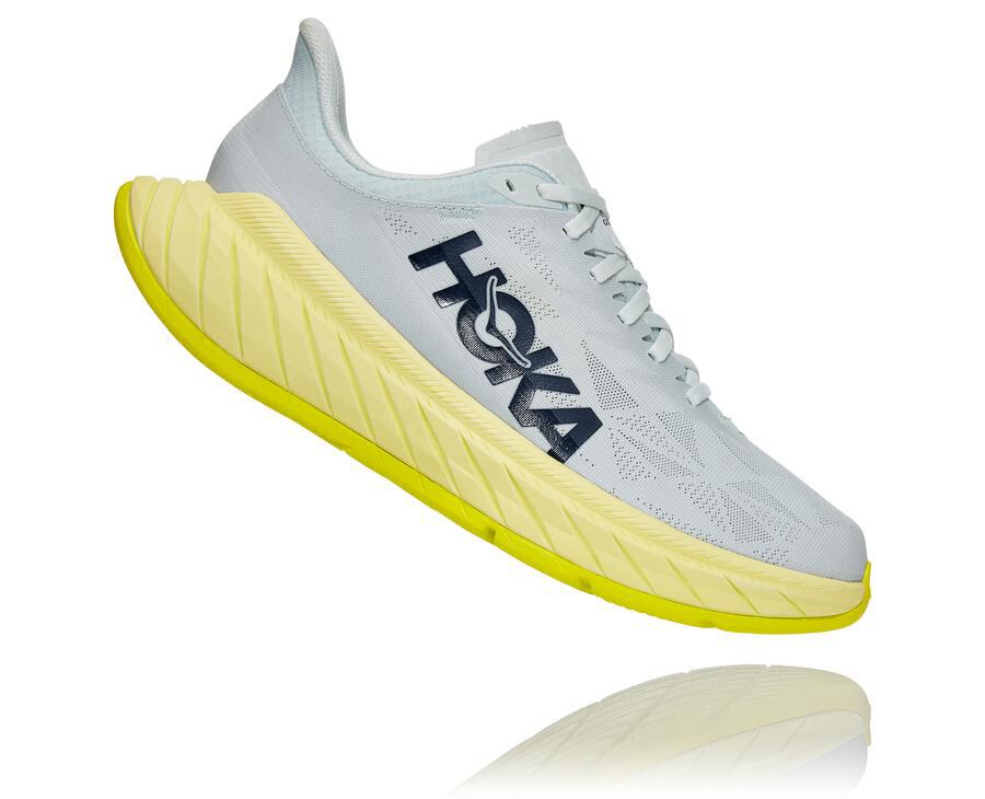 Hoka One One Mens Running Shoes - Carbon X 2 - White - NODT70635